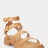 Ljusgul dam Ralph Lauren Kayleen Nappa Lädersandaler Ljusgul dam Ralph Lauren Kayleen Nappa Lädersandaler
