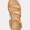 Ljusgul dam Ralph Lauren Kayleen Nappa Lädersandaler Ljusgul dam Ralph Lauren Kayleen Nappa Lädersandaler