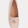 Ljusrosa Ralph Lauren Barnsbury Nappa-läderdrivrutiner för damer Ljusrosa Ralph Lauren Barnsbury Nappa-läderdrivrutiner för damer