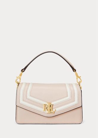 Ljusrosa/vanilj Dam Ralph Lauren Nappa Läder Små Tayler Crossbody-väskor