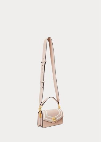 Ljusrosa/vanilj Dam Ralph Lauren Nappa Läder Små Tayler Crossbody-väskor