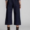 Marinblå Dam Ralph Lauren Bomull-linne Denim Byxor med vida ben Marinblå Dam Ralph Lauren Bomull-linne Denim Byxor med vida ben