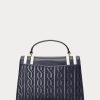 Marinblå Dam Ralph Lauren Nappa Läder Medium Farrah Satchel Väskor Marinblå Dam Ralph Lauren Nappa Läder Medium Farrah Satchel Väskor