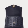 Marinblå Dam Ralph Lauren Nappa Läder Medium Farrah Satchel Väskor Marinblå Dam Ralph Lauren Nappa Läder Medium Farrah Satchel Väskor