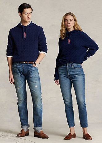 Marinblå Dam Ralph Lauren Rosa Pony Cable Cashmere Huvtröjor Marinblå Dam Ralph Lauren Rosa Pony Cable Cashmere Huvtröjor