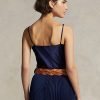 Marinblå dam Ralph Lauren Silk Camisole Toppar Marinblå dam Ralph Lauren Silk Camisole Toppar