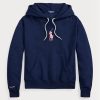 Marinblå Herr Ralph Lauren Rosa PonyPink Hoodie i fleece för ponny Marinblå Herr Ralph Lauren Rosa PonyPink Hoodie i fleece för ponny