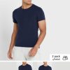 Marinblå mäns Ralph Lauren 2-pack T-shirts med rund hals Marinblå mäns Ralph Lauren 2-pack T-shirts med rund hals