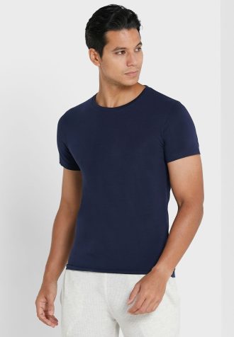 Marinblå mäns Ralph Lauren 2-pack T-shirts med rund hals