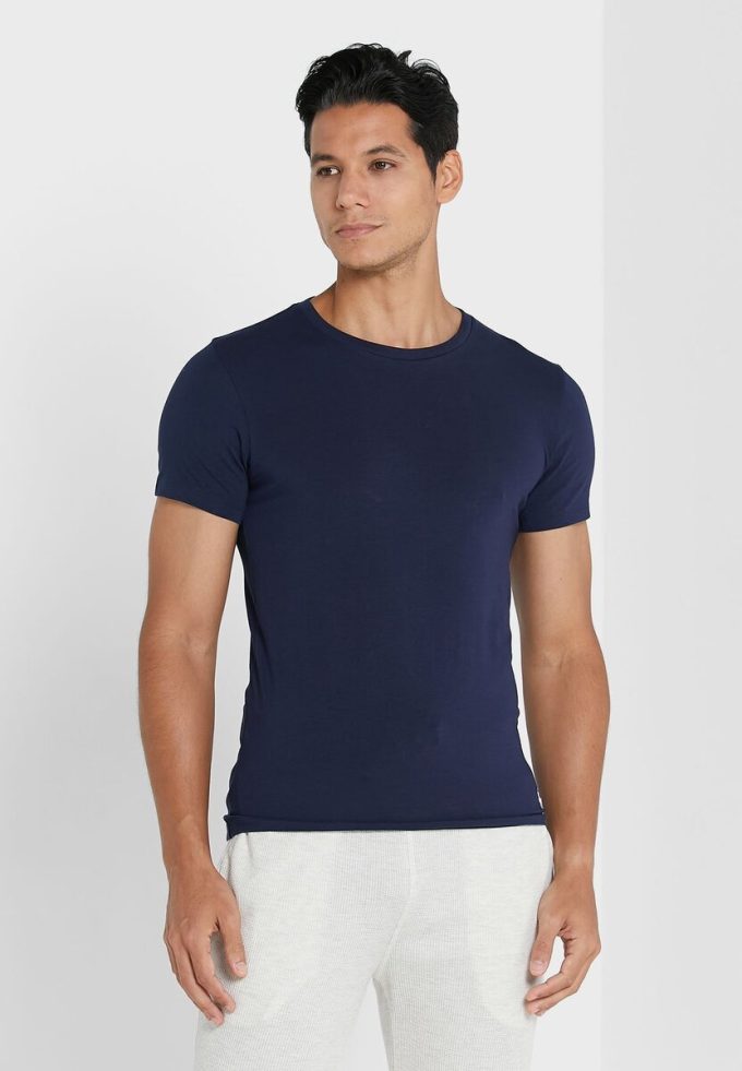 Marinblå mäns Ralph Lauren 2-pack T-shirts med rund hals Marinblå mäns Ralph Lauren 2-pack T-shirts med rund hals