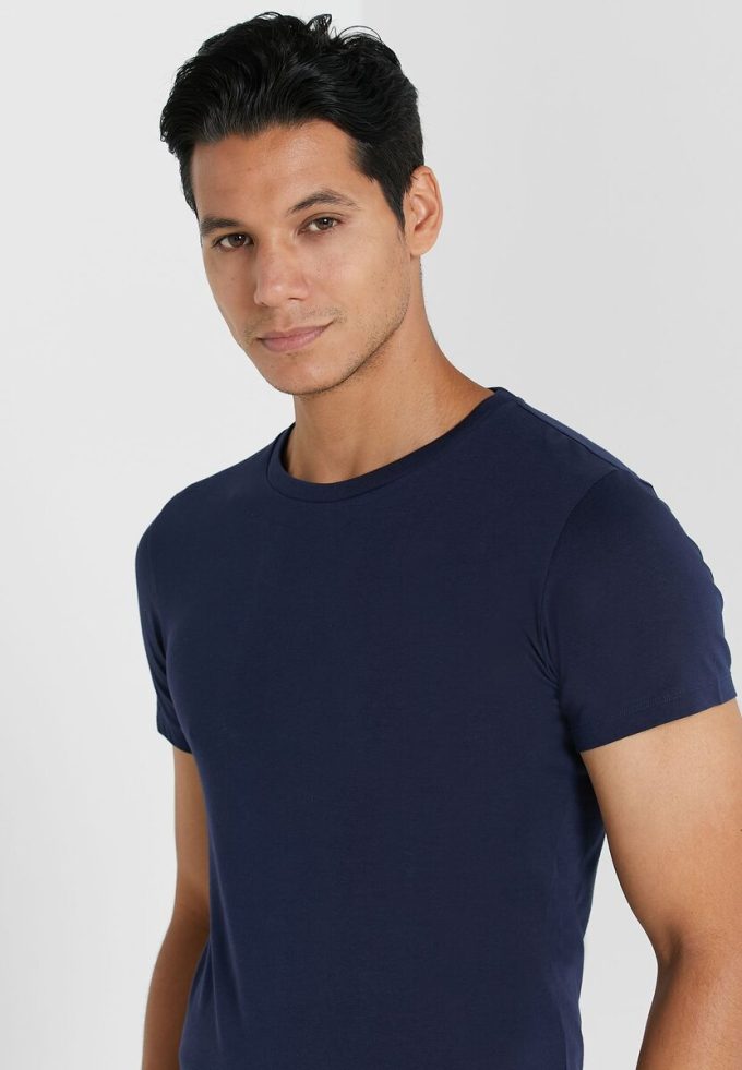 Marinblå mäns Ralph Lauren 2-pack T-shirts med rund hals Marinblå mäns Ralph Lauren 2-pack T-shirts med rund hals