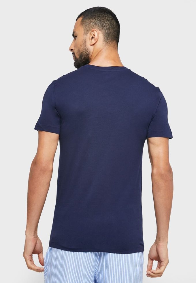 Marinblå mäns Ralph Lauren 3-pack diverse T-shirts med rund hals Marinblå mäns Ralph Lauren 3-pack diverse T-shirts med rund hals
