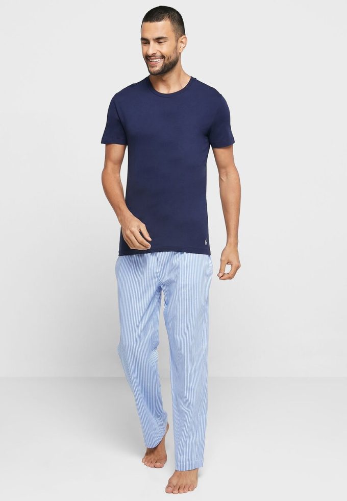 Marinblå mäns Ralph Lauren 3-pack diverse T-shirts med rund hals Marinblå mäns Ralph Lauren 3-pack diverse T-shirts med rund hals