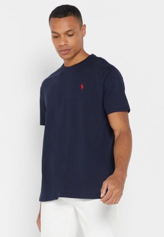 Marinblå mäns Ralph Lauren Essential T-shirts med rund hals
