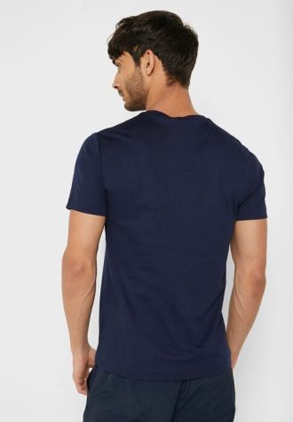 Marinblå mäns Ralph Lauren Essential T-shirts med rund hals