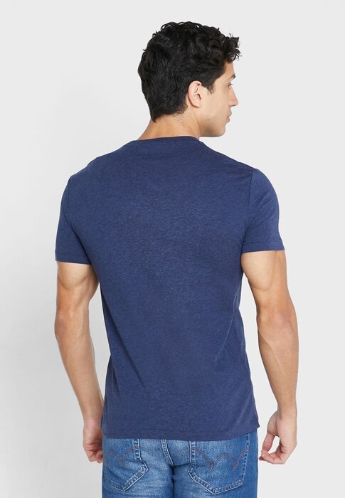 Marinblå mäns Ralph Lauren Essential T-shirts med rund hals Marinblå mäns Ralph Lauren Essential T-shirts med rund hals