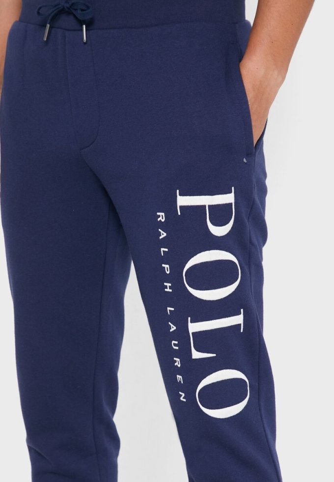 Marinblå mäns Ralph Lauren logotyp joggingbyxor Marinblå mäns Ralph Lauren logotyp joggingbyxor