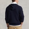 Marinblå mäns Ralph Lauren texturerad bomull huvtröjor Marinblå mäns Ralph Lauren texturerad bomull huvtröjor