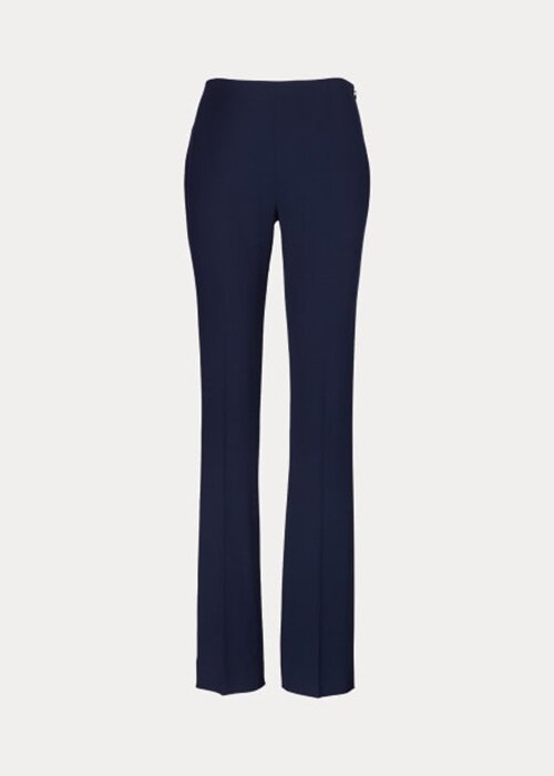 Marinblå Ralph Lauren Alandra Stretch-ullbyxor för kvinnor Marinblå Ralph Lauren Alandra Stretch-ullbyxor för kvinnor