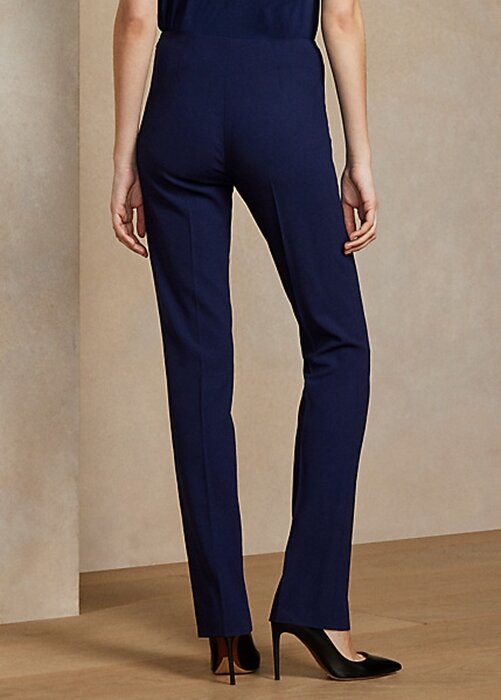 Marinblå Ralph Lauren Alandra Stretch-ullbyxor för kvinnor Marinblå Ralph Lauren Alandra Stretch-ullbyxor för kvinnor
