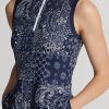 Marinblå, Ralph Lauren Bandana-tryckt jerseyklänning för kvinnor Marinblå, Ralph Lauren Bandana-tryckt jerseyklänning för kvinnor