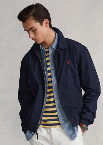 Marinblå Ralph Lauren Bayport Poplinjackor för män