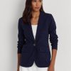 Marinblå Ralph Lauren Blazers i bomullsblandning för kvinnor