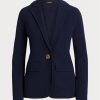 Marinblå Ralph Lauren Blazers i bomullsblandning för kvinnor