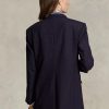 Marinblå Ralph Lauren Blazers i stretchig ullblandning för kvinnor
