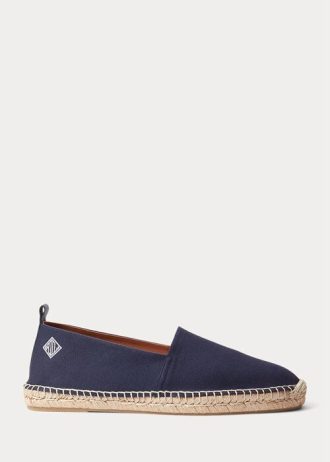Marinblå Ralph Lauren Bowsworth Monogram Canvas Espadrille för män