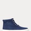 Marinblå Ralph Lauren Bryn High-Top Sneakers för kvinnor Marinblå Ralph Lauren Bryn High-Top Sneakers för kvinnor