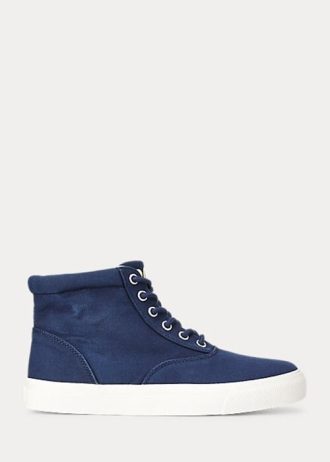 Marinblå Ralph Lauren Bryn High-Top Sneakers för kvinnor
