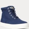 Marinblå Ralph Lauren Bryn High-Top Sneakers för kvinnor Marinblå Ralph Lauren Bryn High-Top Sneakers för kvinnor