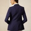 Marinblå Ralph Lauren Camden Wool Crepe-jackor för kvinnor Marinblå Ralph Lauren Camden Wool Crepe-jackor för kvinnor