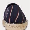 Marinblå mäns Ralph Lauren Cevio Crest randiga fritidsskor