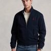 Marinblå Ralph Lauren Cotton Twill-jackor för män Marinblå Ralph Lauren Cotton Twill-jackor för män