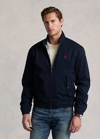 Marinblå Ralph Lauren Cotton Twill-jackor för män