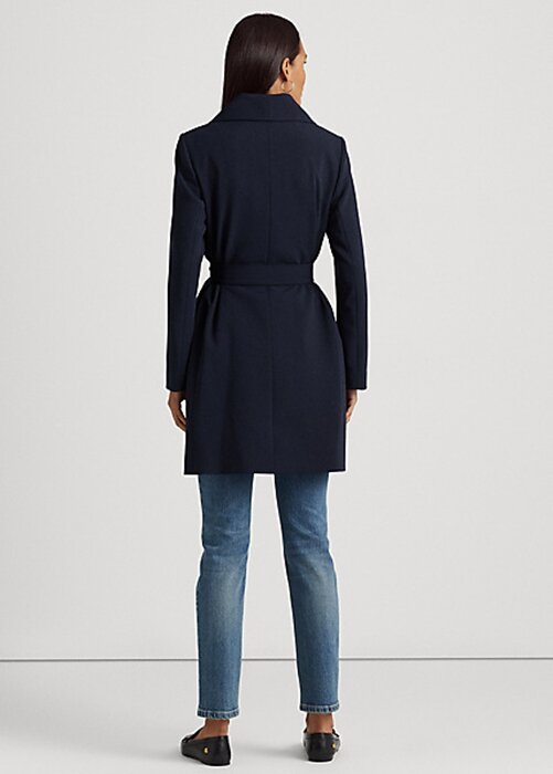 Marinblå Ralph Lauren Crepe-omslagsrockar för kvinnor Marinblå Ralph Lauren Crepe-omslagsrockar för kvinnor