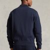 Marinblå Ralph Lauren dubbelstickade bomberjackor för män Marinblå Ralph Lauren dubbelstickade bomberjackor för män