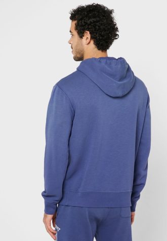 Marinblå Ralph Lauren Essential-huvtröja för män