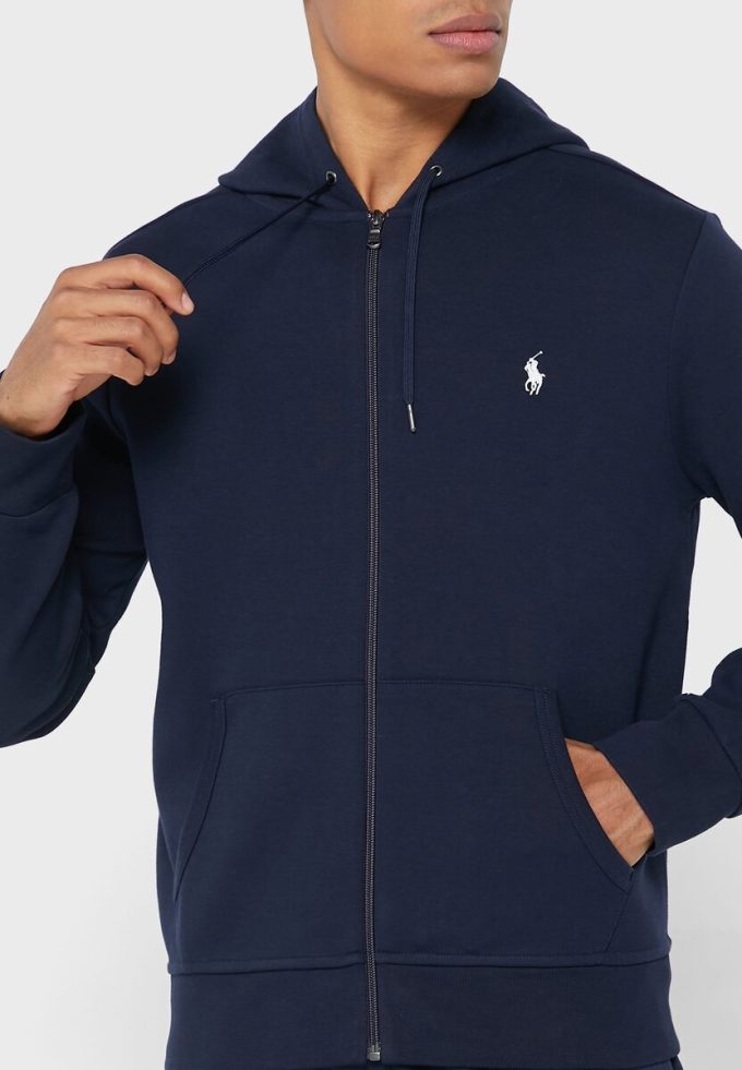 Marinblå Ralph Lauren Essential-huvtröja för män Marinblå Ralph Lauren Essential-huvtröja för män