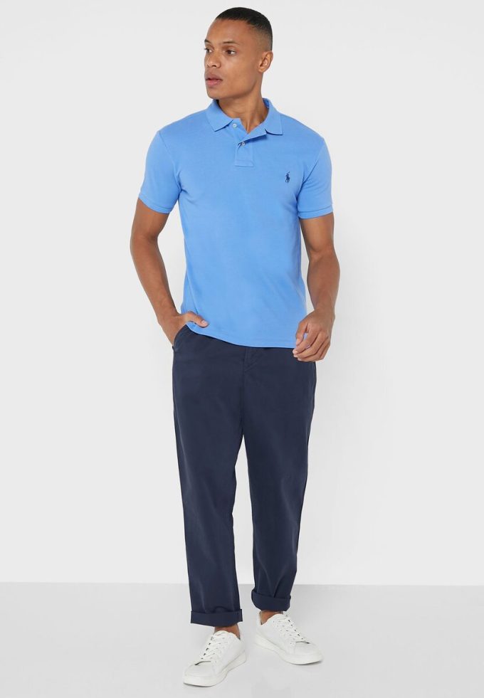 Marinblå Ralph Lauren Essential träningsbyxor för män Marinblå Ralph Lauren Essential träningsbyxor för män