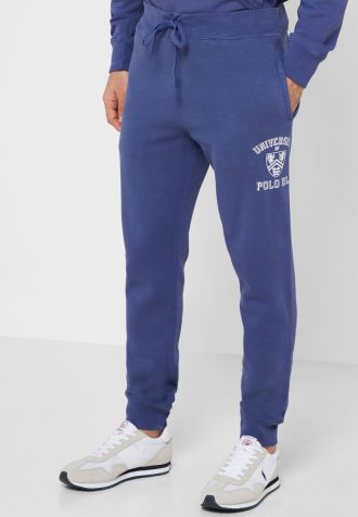 Marinblå Ralph Lauren Essential träningsbyxor med downstring för män Marinblå Ralph Lauren Essential träningsbyxor med downstring för män