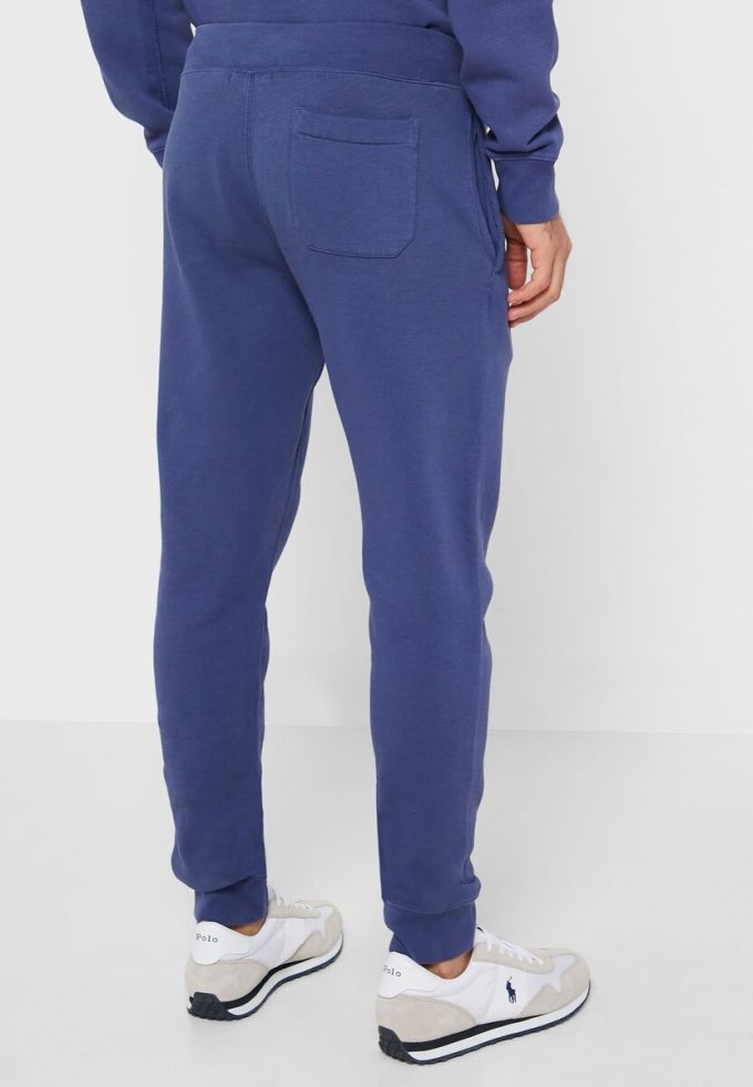 Marinblå Ralph Lauren Essential träningsbyxor med downstring för män Marinblå Ralph Lauren Essential träningsbyxor med downstring för män