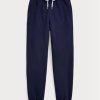 Marinblå Ralph Lauren friidrottsbyxor i fleece för kvinnor Marinblå Ralph Lauren friidrottsbyxor i fleece för kvinnor