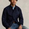 Marinblå Ralph Lauren grafiska deckjackor för män Marinblå Ralph Lauren grafiska deckjackor för män