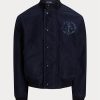 Marinblå Ralph Lauren grafiska deckjackor för män Marinblå Ralph Lauren grafiska deckjackor för män
