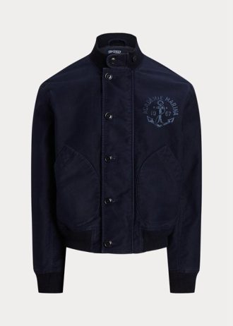 Marinblå Ralph Lauren grafiska deckjackor för män