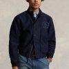 Marinblå Ralph Lauren grafiska deckjackor för män Marinblå Ralph Lauren grafiska deckjackor för män