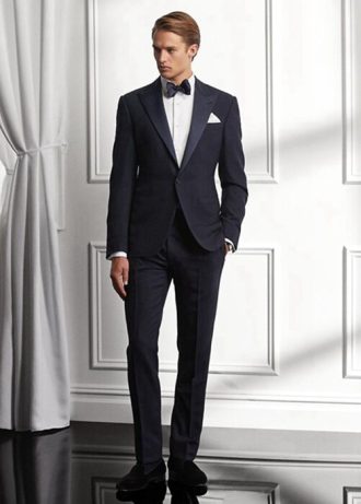 Marinblå Ralph Lauren Gregory Barathea Smokingblazers för män